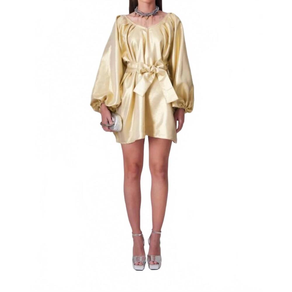 NEW TELA LUXURY MERCANTILE golden age dress in gold